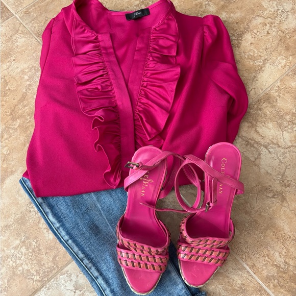 COLE HAAN 💕 Vanessa Nike Air Braided Pink Heel - Picture 7 of 12